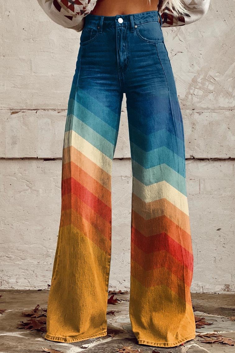 Eveloria Damen Retro Schlaghose