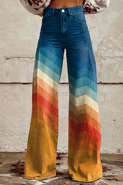 Eveloria Damen Retro Schlaghose
