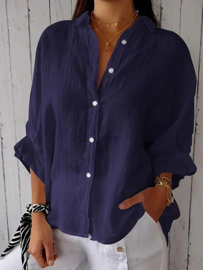 Damen Bluse Elegante Baumwolle Weiß