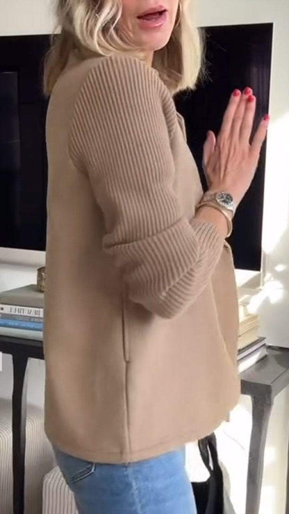 Damen Blazer Langärmelig Knopfleiste