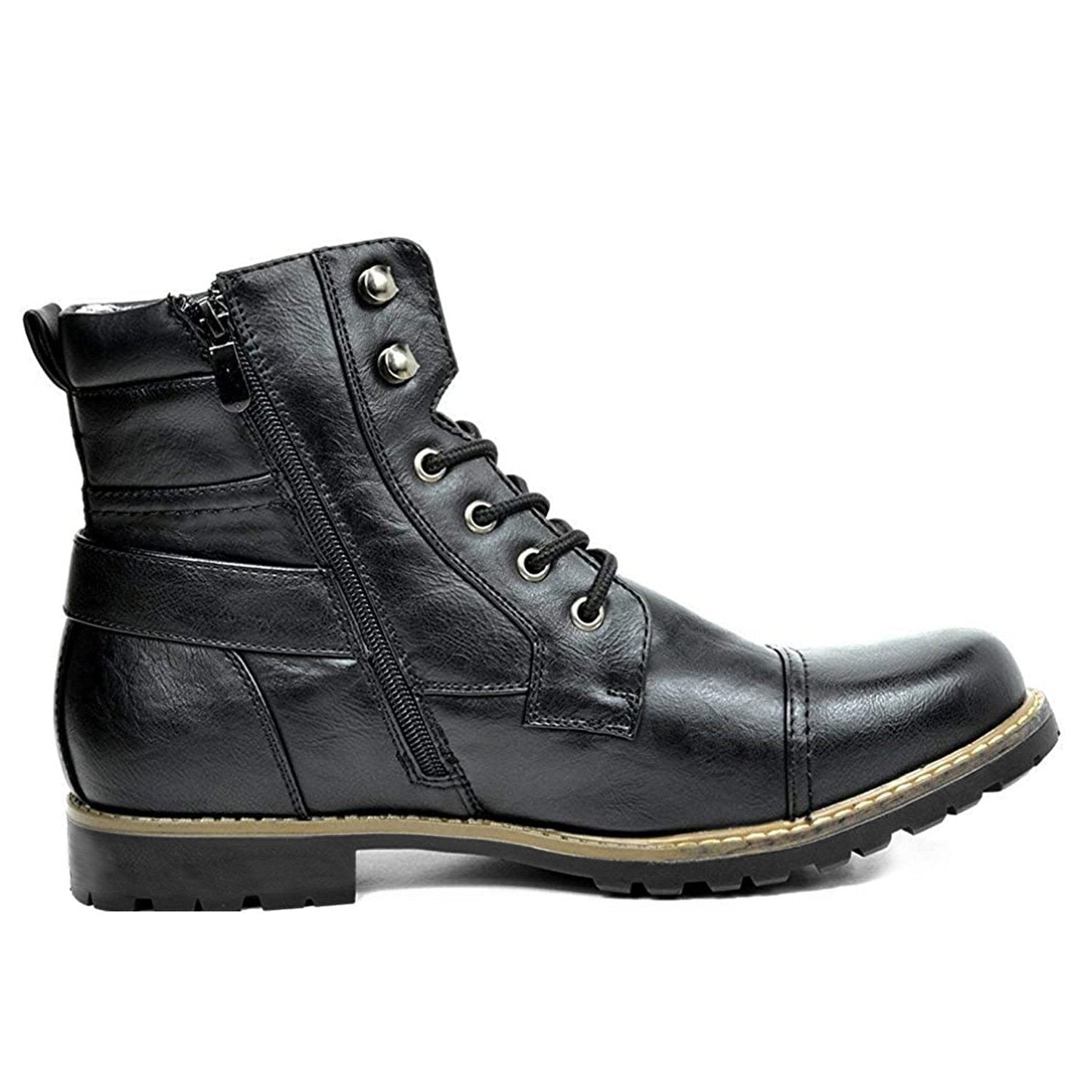 Eveloria Herren Motorradstiefel Leder