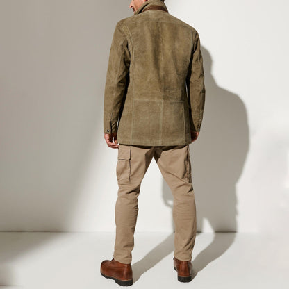 Herrenjacke Vintage Stil Warm Beige - Eveloria