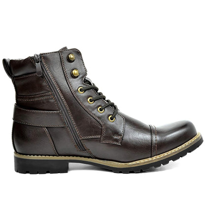 Eveloria Herren Motorradstiefel Leder
