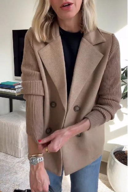 Damen Blazer Langärmelig Knopfleiste