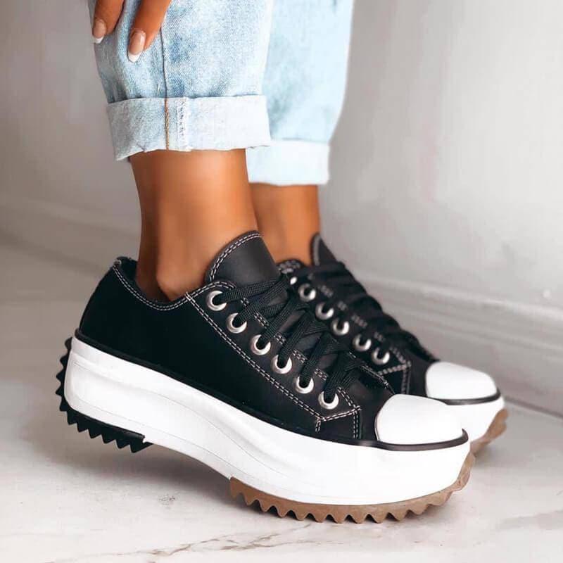 Eveloria Damen Orthopädische Plateau Sneaker