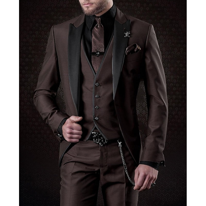 Herren Hochzeitsanzug Elegant Komplett
