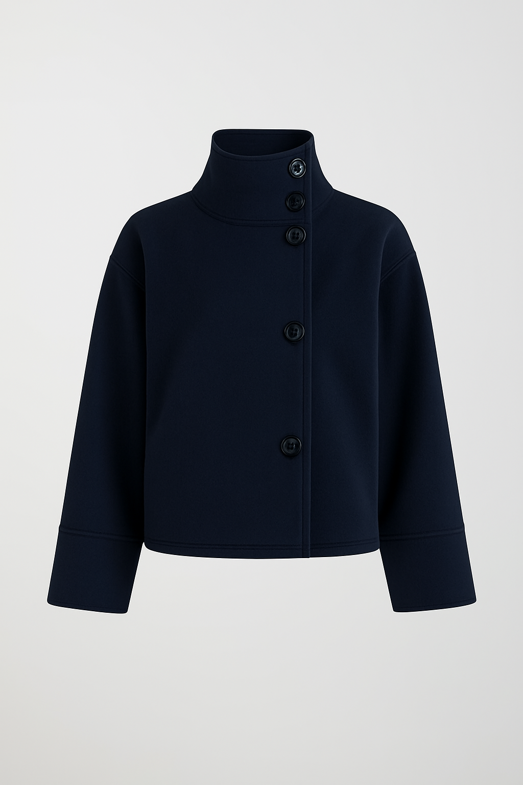Damen Kurzjacke Stehkragen Elegantes Design