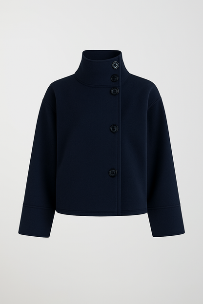 Damen Kurzjacke Stehkragen Elegantes Design