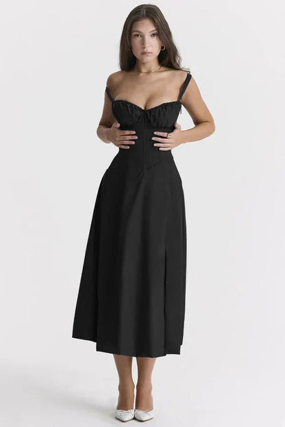 Eveloria Damen Taillenformendes Sommerkleid