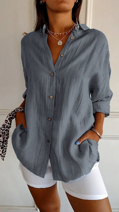 Eveloria Damen Sommerbluse Leicht Elegantes Design