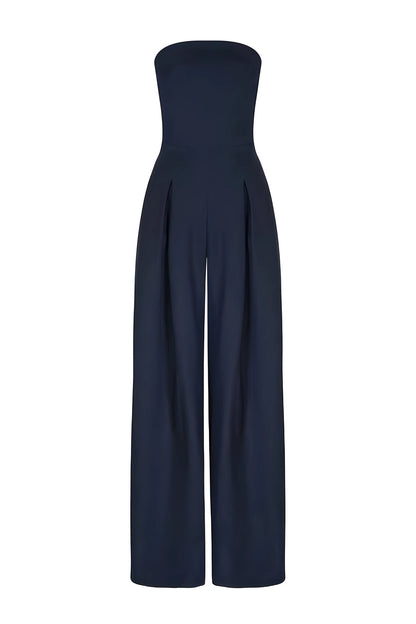 Eveloria Damen Off-Shoulder-Overall Elegant Schwarz - Eveloria