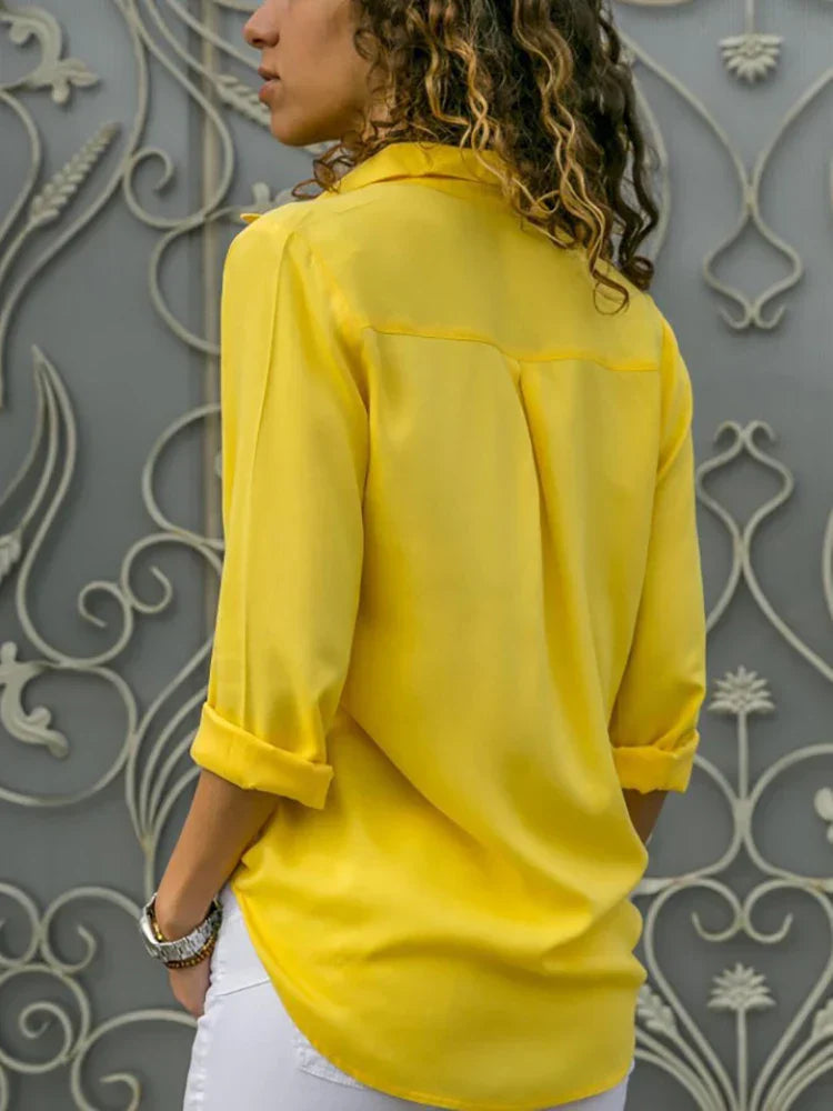 Damen Klassische Bluse Zeitlos Vielseitig