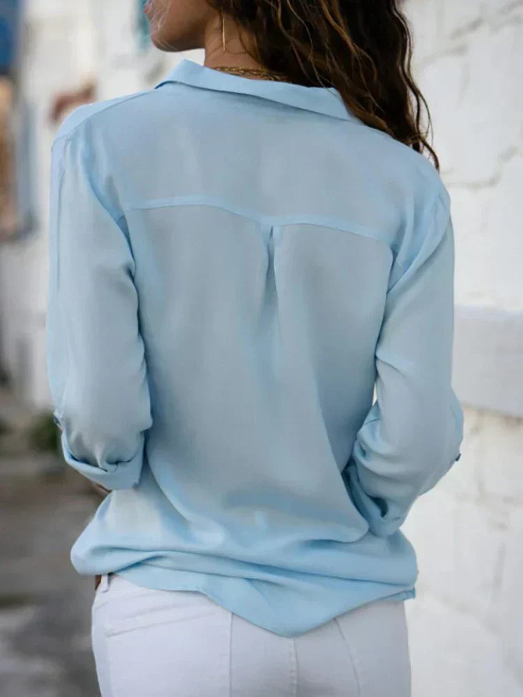 Damen Klassische Bluse Zeitlos Vielseitig