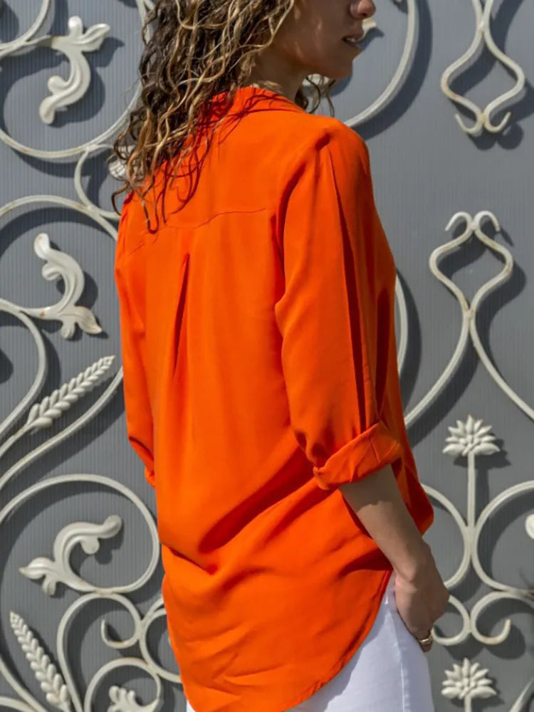 Damen Klassische Bluse Zeitlos Vielseitig