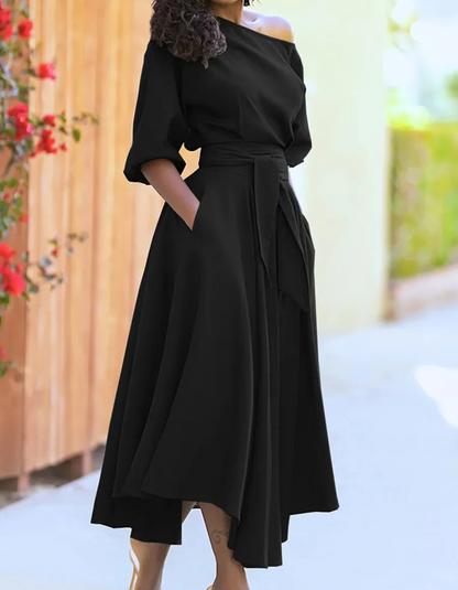 Eveloria Damen Festkleid Elegant Midi - Eveloria
