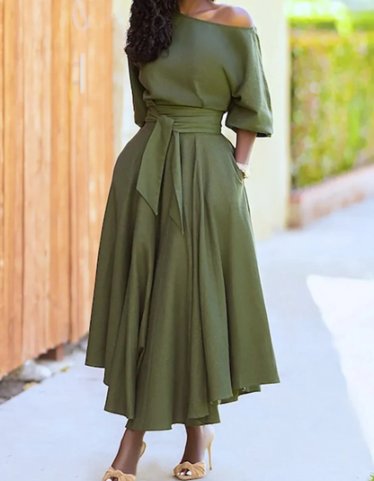 Eveloria Damen Festkleid Elegant Midi