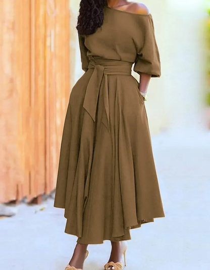 Eveloria Damen Festkleid Elegant Midi
