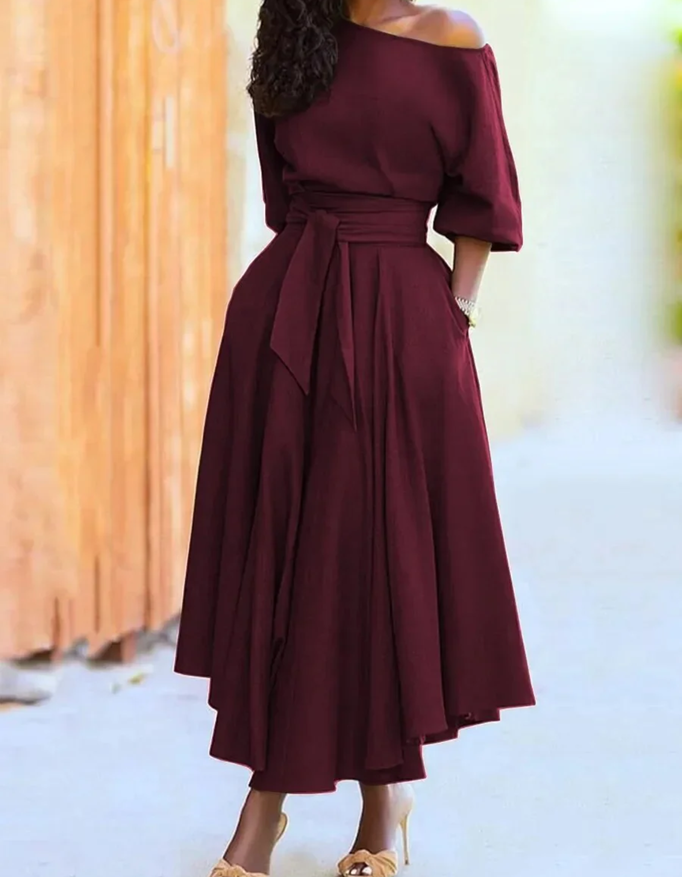Eveloria Damen Festkleid Elegant Midi