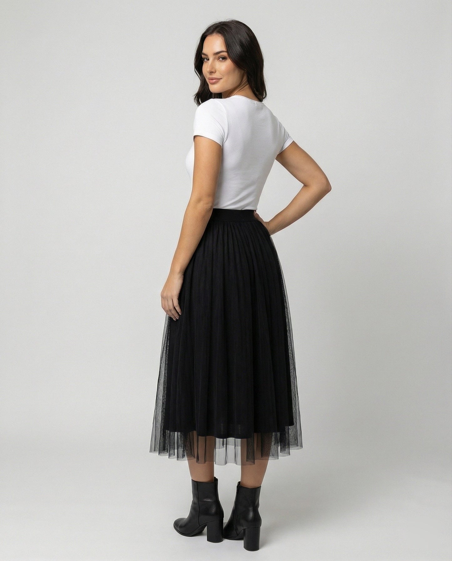 Eveloria Damen Knöchellanger Rock Hohe Taille