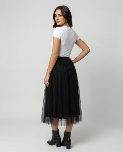 Eveloria Damen Knöchellanger Rock Hohe Taille