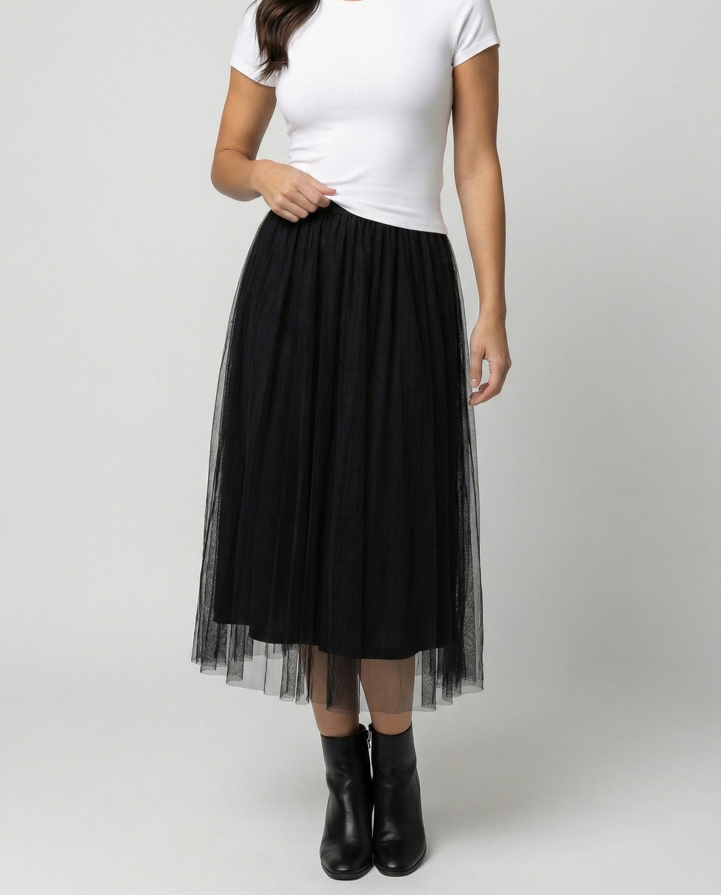 Eveloria Damen Knöchellanger Rock Hohe Taille - Eveloria