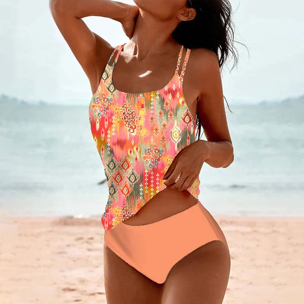 Damen Boho Tankini Set Zweiteilig