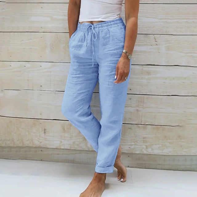 Eveloria Damen Hose Gerade Geschnitten Leicht - Eveloria