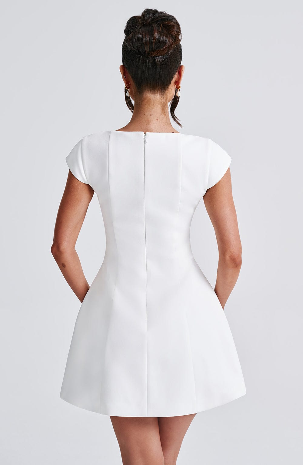 Eveloria Damen Minikleid Elfenbein
