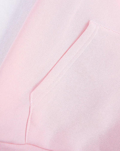 Damen Hoodie mit Knopfleiste Kordelzug Kängurutaschen
