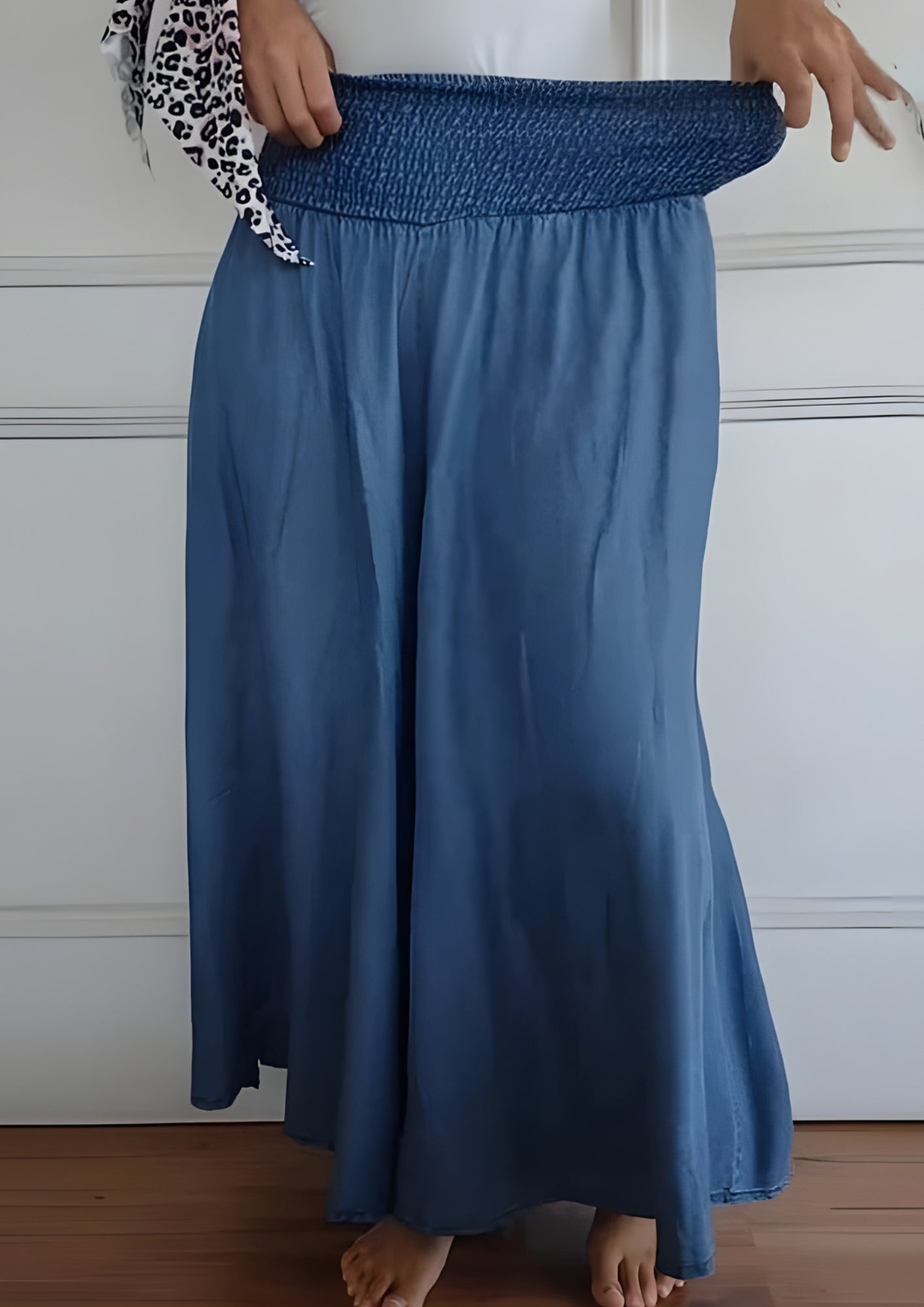 Damenhose Elastischer Bund Weites Bein Komfort