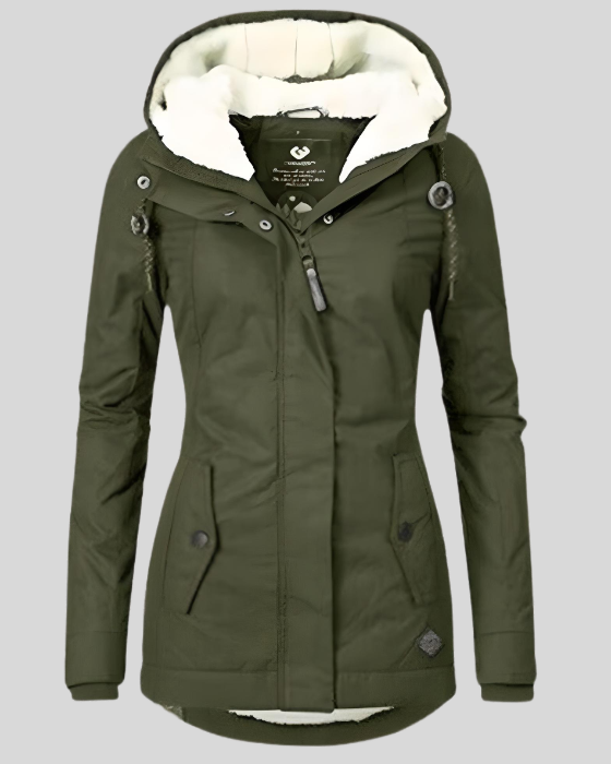 Dicker Damen Wintermantel Wollstoff