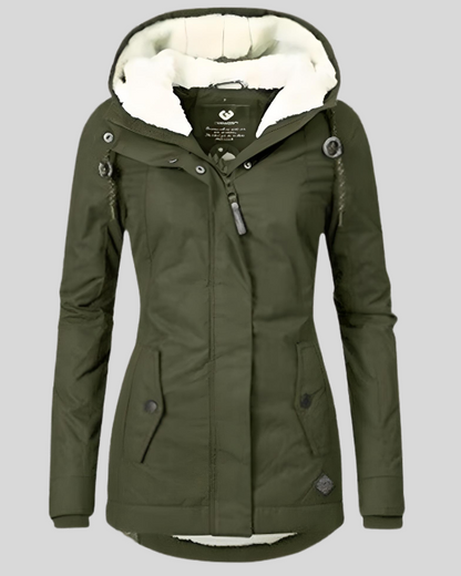 Dicker Damen Wintermantel Wollstoff