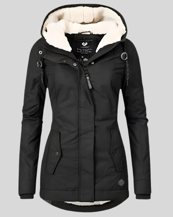 Dicker Damen Wintermantel Wollstoff