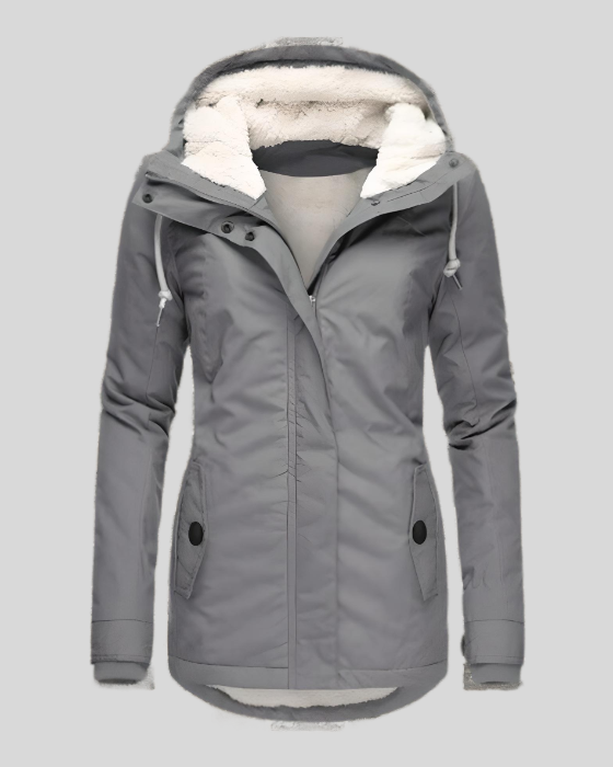 Dicker Damen Wintermantel Wollstoff