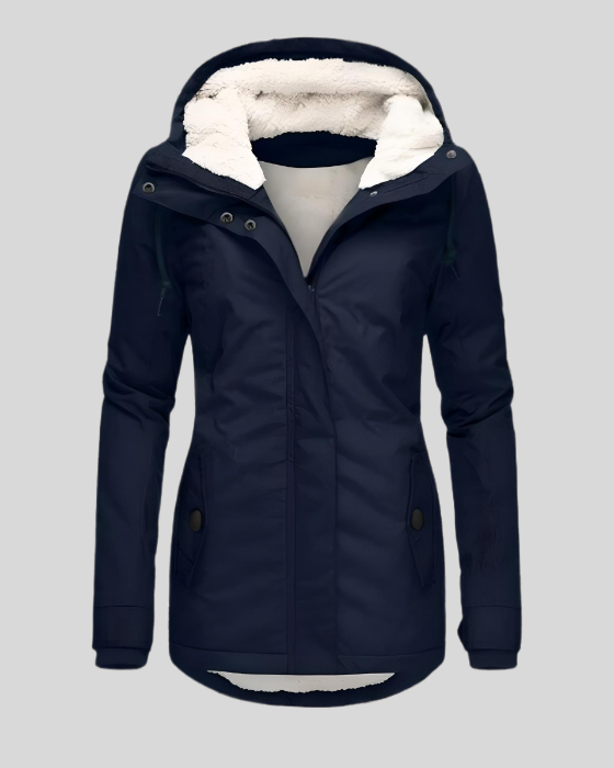 Dicker Damen Wintermantel Wollstoff