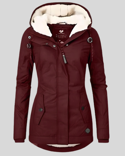 Dicker Damen Wintermantel Wollstoff