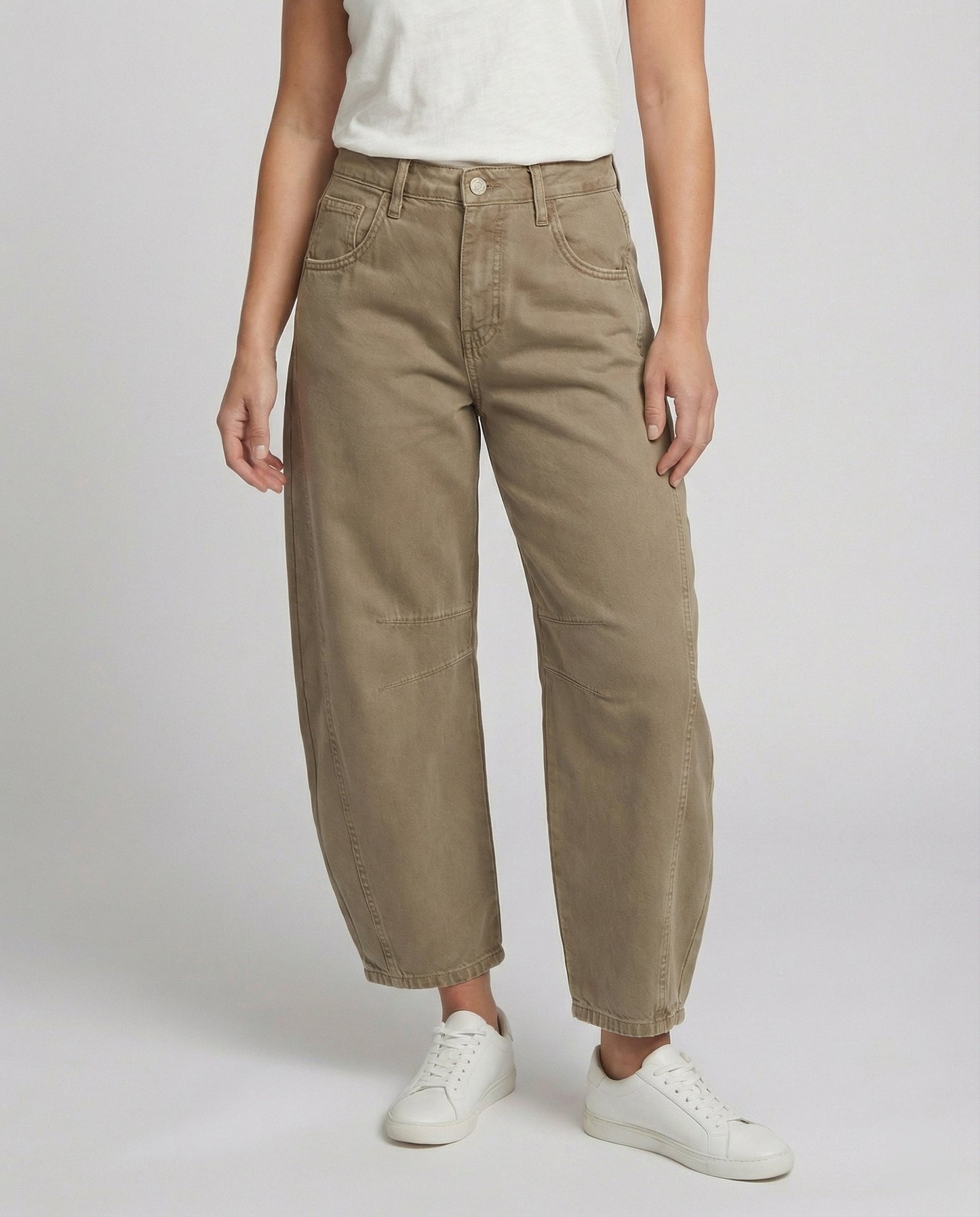 Damen Trendhose Weite Bein Denim