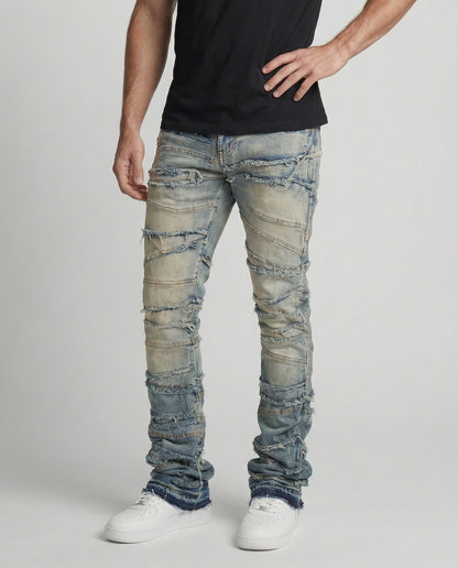 Herren Slimfit Jeans Destroyed dunkelblau