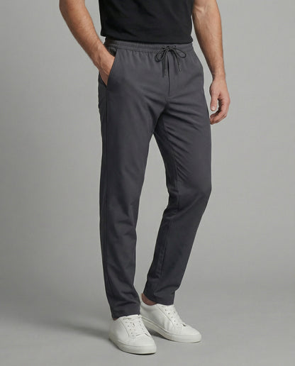 Herren Chino Hose Elastisch Mit Tunnelzug