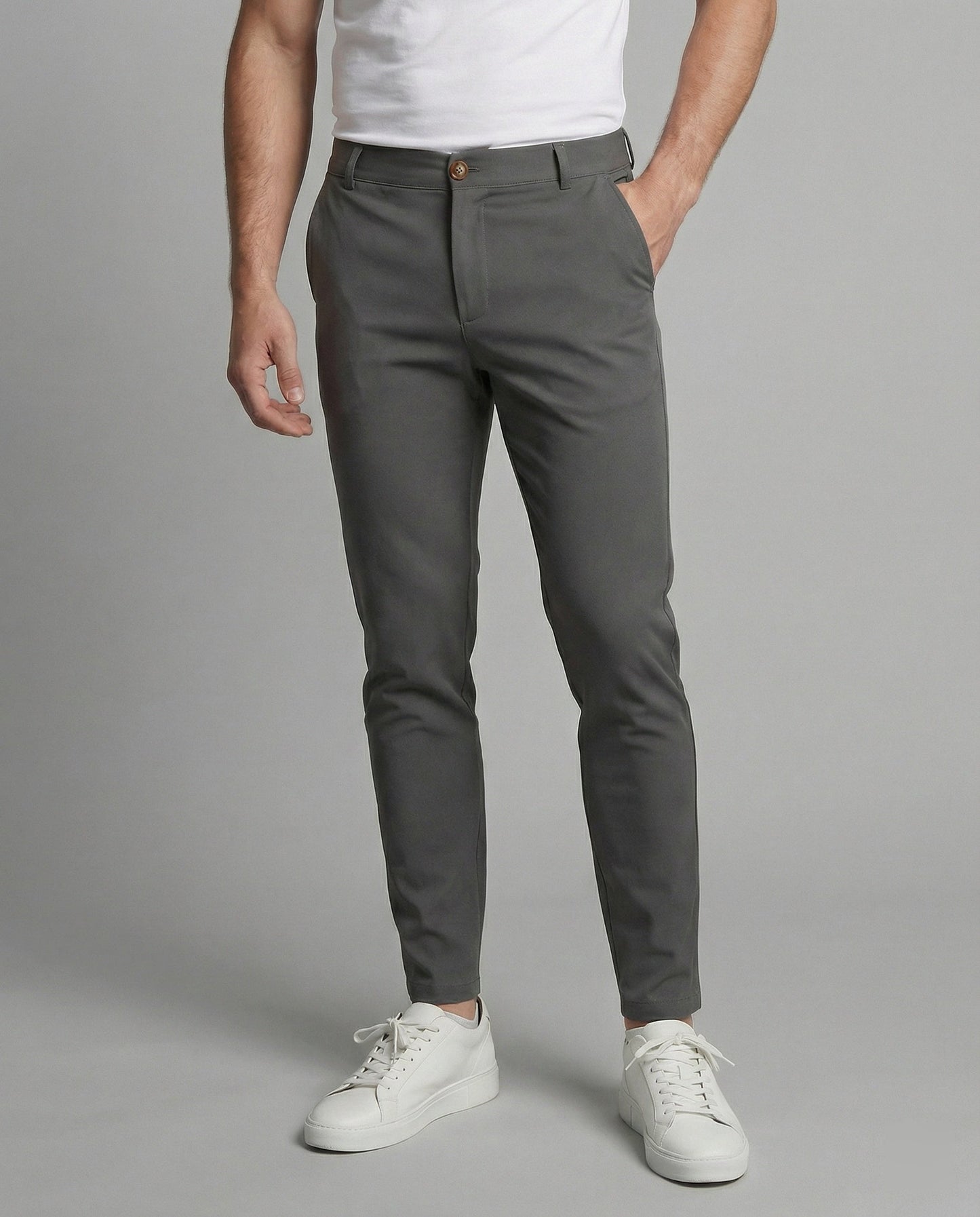 Herren Slimfit Chinohose Elastisch - Eveloria