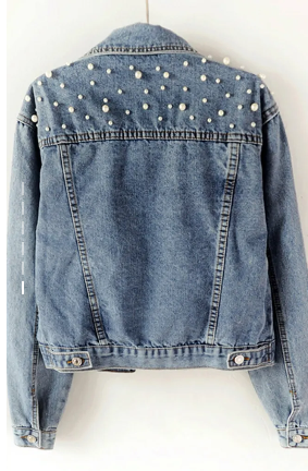Eveloria Damen Denimjacke Pearl