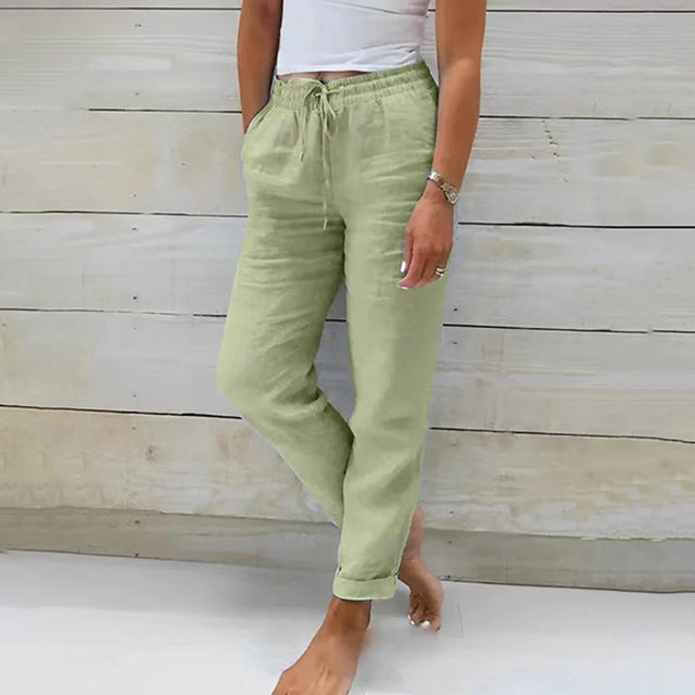 Eveloria Damen Hose Gerade Geschnitten Leicht