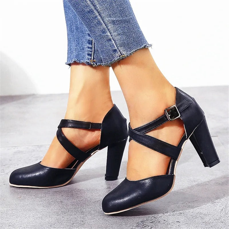 Eveloria Damen High Heels Elegant Schwarz - Eveloria