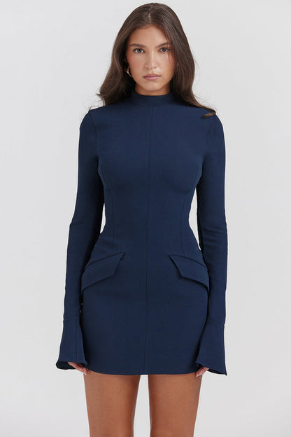 Eveloria Damen Minikleid Glockenärmel
