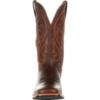 Herren Cowboy-Stiefel Westernstil Leder Braun