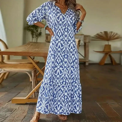 Damen Maxi Kleid Elegantes Sommerkleid Mit Schnittdetails