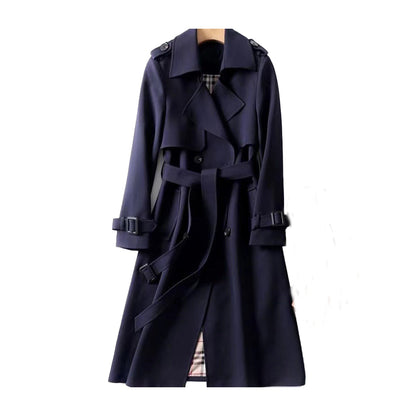 Damen Trenchcoat Baumwollmischung Strukturiert Mit Gürtel