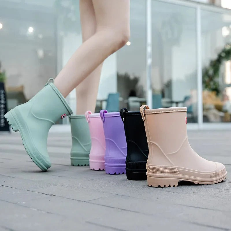 Damen Regenstiefel Modisch Wasserdicht