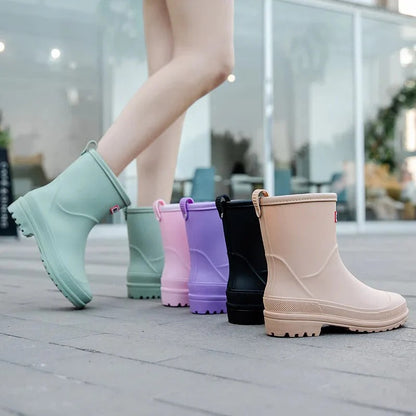 Damen Regenstiefel Modisch Wasserdicht