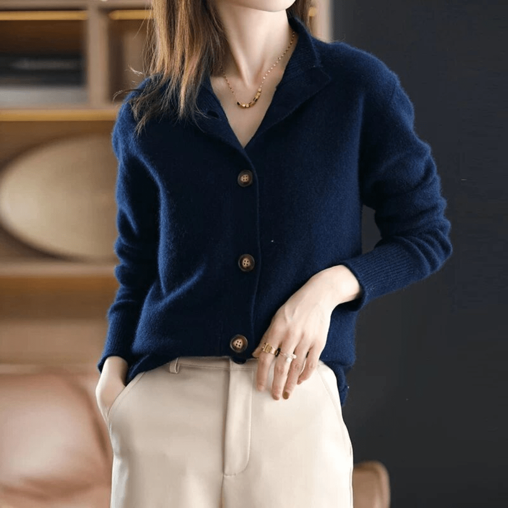 Damen Leichte Strickjacke Casual-Stil - Eveloria